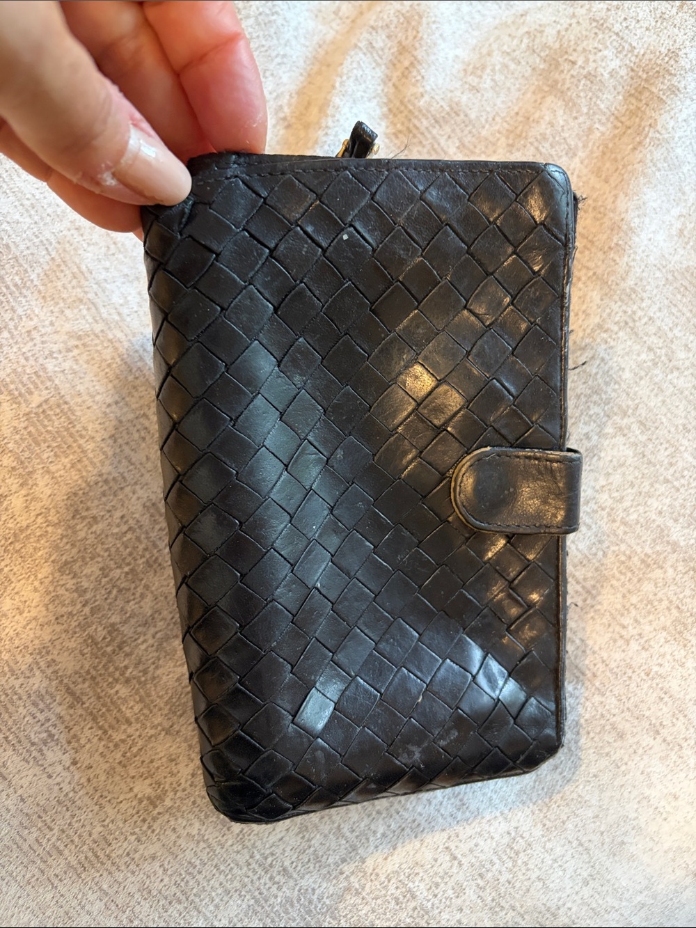 Bottega Veneta real black leather wallet -